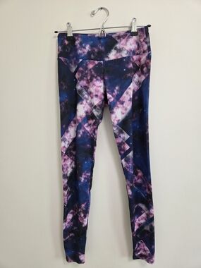 Onzie Galaxy Pattern Leggings - Pink & Navy